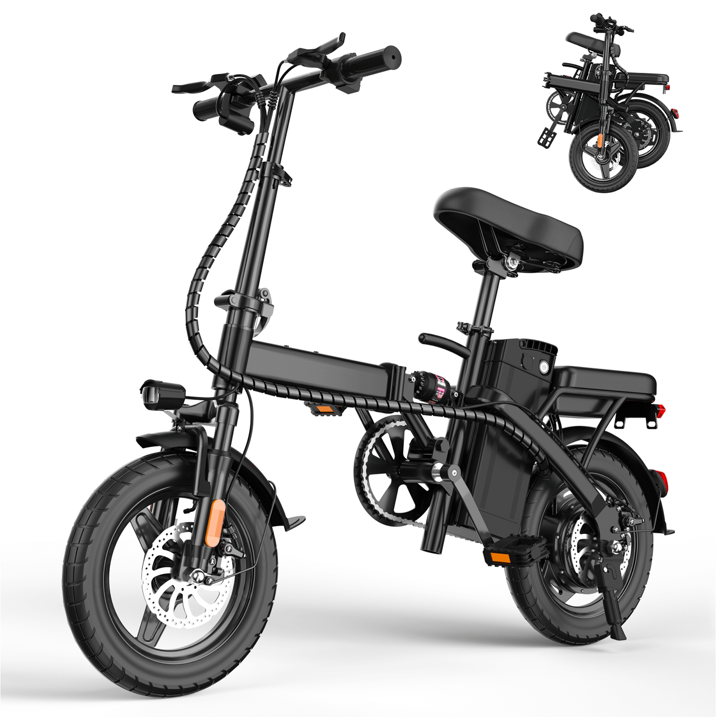 Foldable Electric Bike of E14: 800W Peak Motor 14" Tubeless Tires