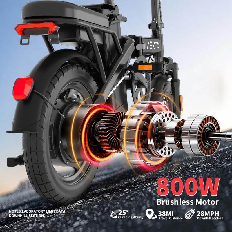 Foldable Electric Bike of E14: 800W Peak Motor 14" Tubeless Tires