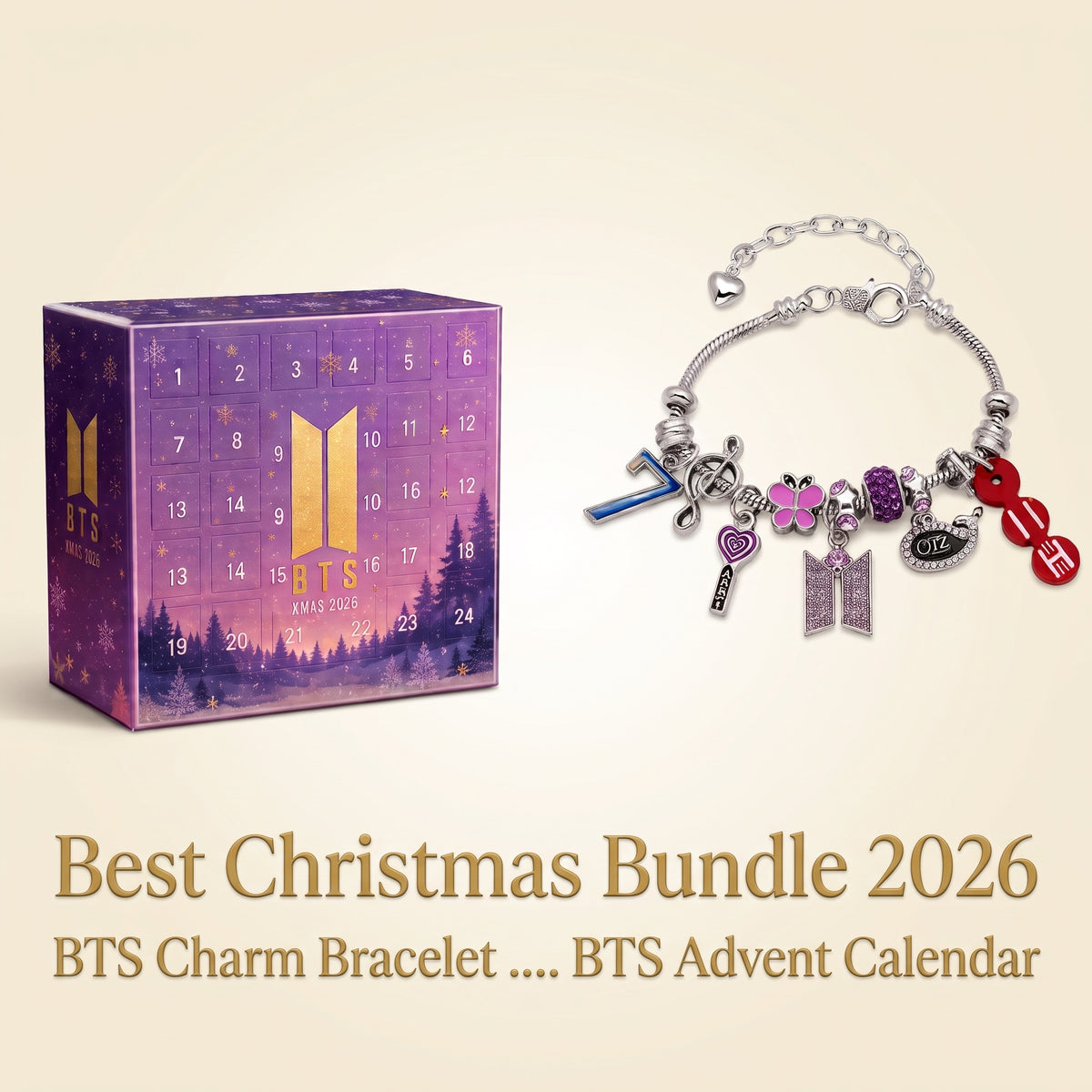 BTS-Inspired ARMY Fan Support Charm Bracelet