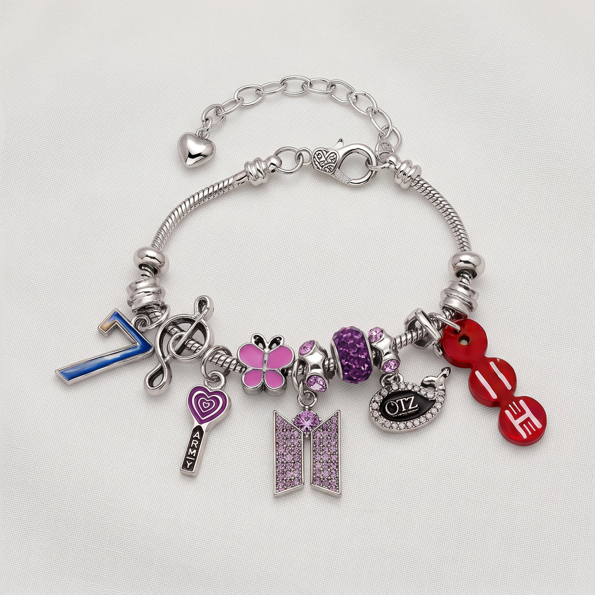 BTS-Inspired ARMY Fan Support Charm Bracelet